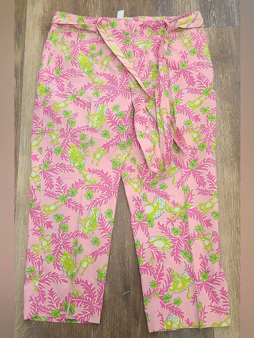 Lilly Pulitzer "Rock A Hula" Capri Pants Womens Size 14